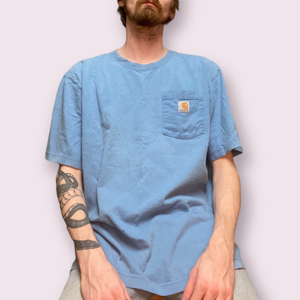 Men’s light blue Carhartt t shirt